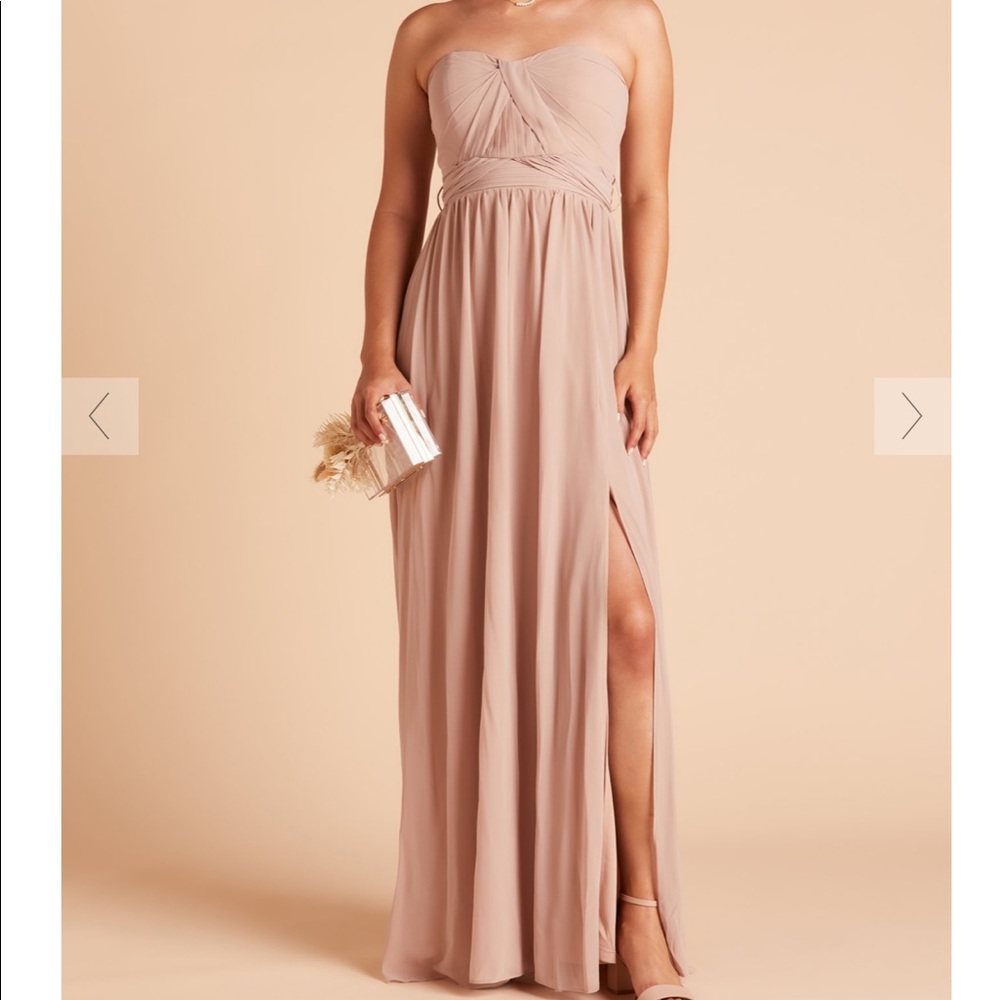 Taupe bridesmaids dress